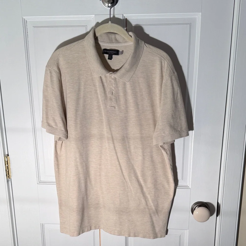 Banana Republic Men’s Pique Polo Shirt Wheat Color